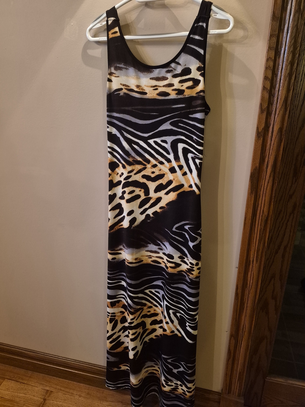 Venus Sleeveless Animal Print Maxi Dress